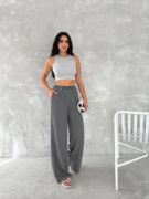 Ayrobin Oversize Pantalon - Füme resmi